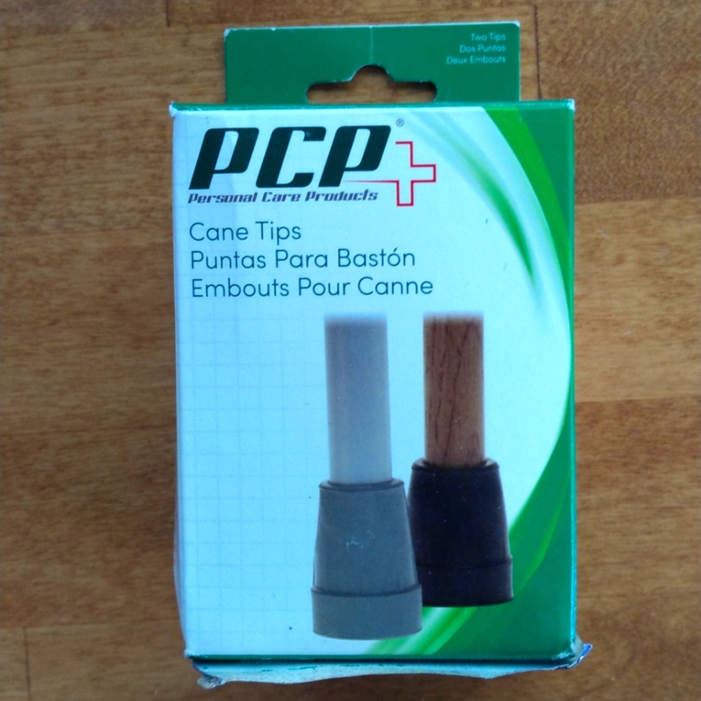 PCP walking cane rubber tip 3/4"  2-pack